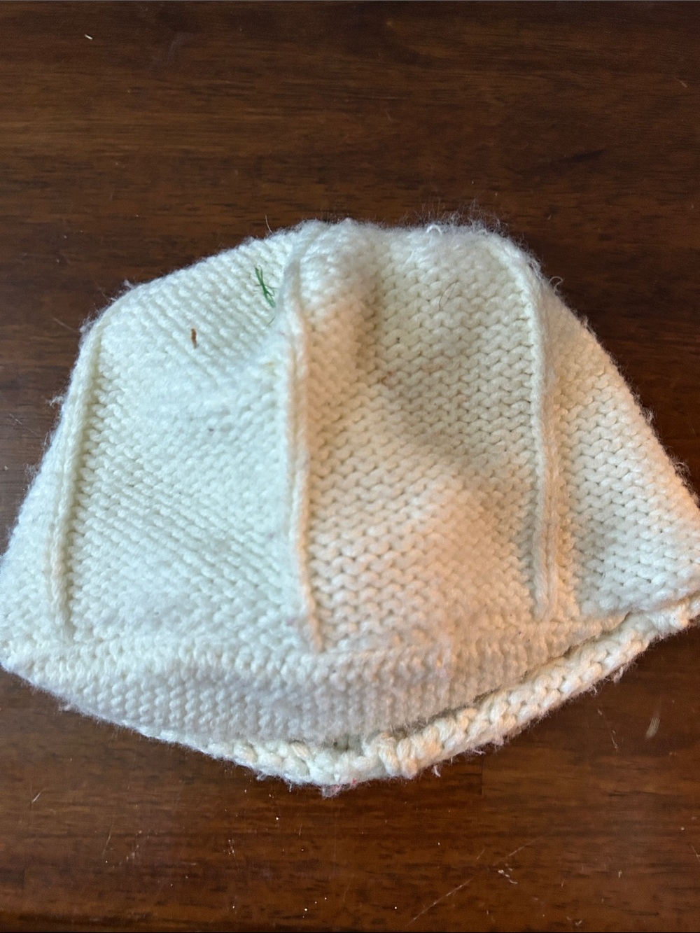 Cream Knit Beanie Hat for women